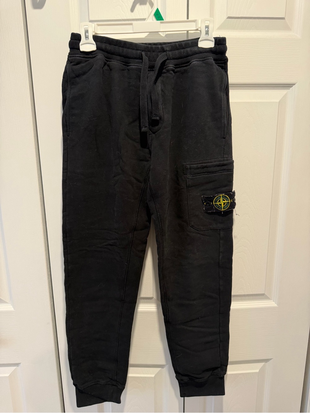 Stone Island Black Cargo Sweatpants